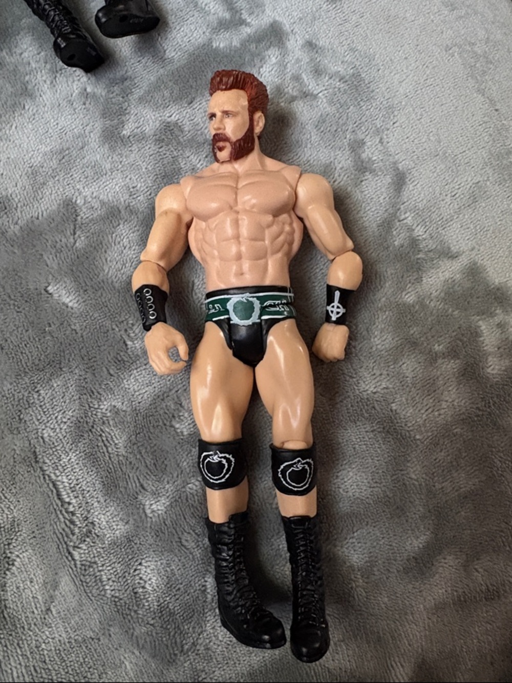 Sheamus wrestling Action Figure in Black & Green Trunks